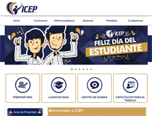 Tablet Screenshot of icep.edu.mx